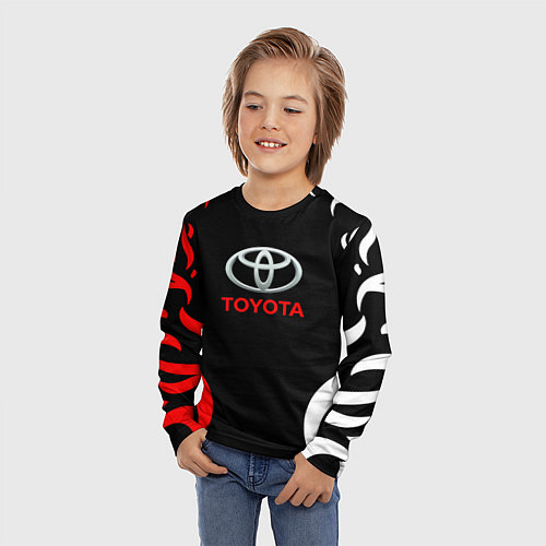 Детский лонгслив Автомобиль Toyota / 3D-принт – фото 3