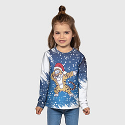 Лонгслив детский ГОД ТИГРА 2022 DUB ТИГР, цвет: 3D-принт — фото 2