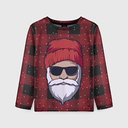 Лонгслив детский SANTA HIPSTER САНТА ХИПСТЕР, цвет: 3D-принт