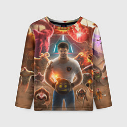 Лонгслив детский Serious Sam Игровые персонажи Босы, цвет: 3D-принт