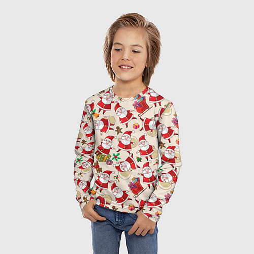 Детский лонгслив Дед Мороз! / 3D-принт – фото 3
