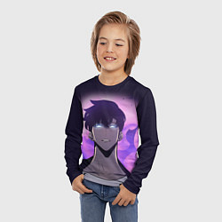 Лонгслив детский Поднятие уровня в одиночку Соло левелинг, цвет: 3D-принт — фото 2