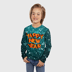 Лонгслив детский HAPPY NEW YEAR 2022 С НОВЫМ ГОДОМ, цвет: 3D-принт — фото 2