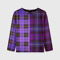 Детский лонгслив Purple Checkered