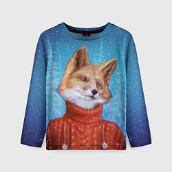 Детский лонгслив НОВОГОДНИЙ ЛИС CHRISTMAS FOX