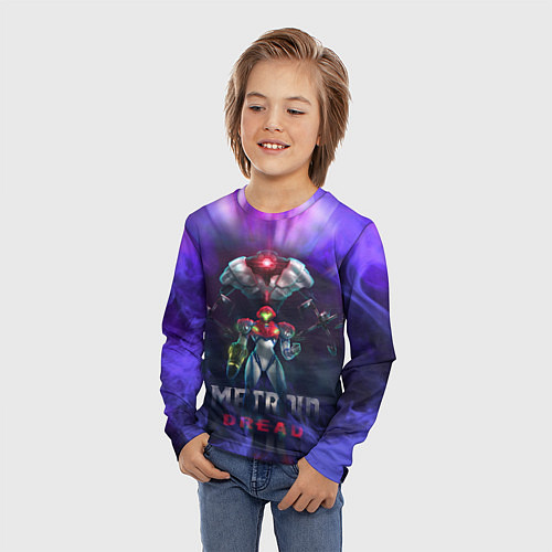 Детский лонгслив Robo Metroid Dread / 3D-принт – фото 3