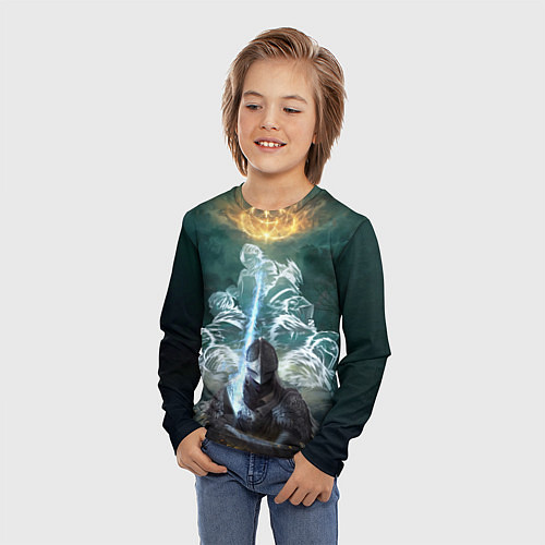 Детский лонгслив Elden Ring рыцарь и предшественники серии Souls El / 3D-принт – фото 3