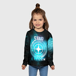 Лонгслив детский Star Citizen spaceship, цвет: 3D-принт — фото 2