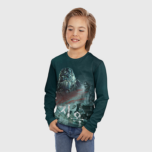 Детский лонгслив Общество Новое Истина / 3D-принт – фото 3