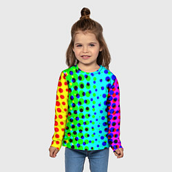 Лонгслив детский Цветная кислота, цвет: 3D-принт — фото 2