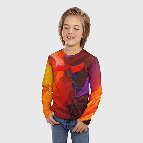 Детский лонгслив Акварельная Феерия / 3D-принт – фото 3