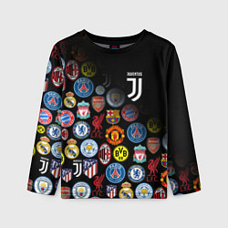 Лонгслив детский JUVENTUS LOGOBOMBING SPORT, цвет: 3D-принт