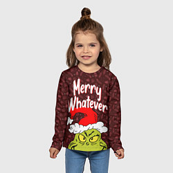 Лонгслив детский ГРИНЧ GRINCH WHATEVER, цвет: 3D-принт — фото 2