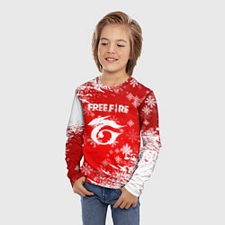 Лонгслив детский Free Fire - Новогодний, цвет: 3D-принт — фото 2