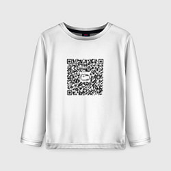 Лонгслив детский Я QR-кот, гуляю где вздумается!, цвет: 3D-принт