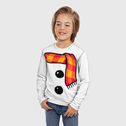 Лонгслив детский Snowman Outfit, цвет: 3D-принт — фото 2