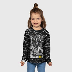 Лонгслив детский Biohazard re3, цвет: 3D-принт — фото 2