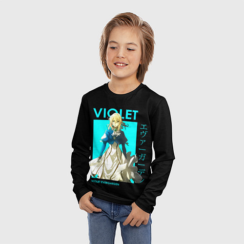 Детский лонгслив VIOLET - Violet Evergarden / 3D-принт – фото 3