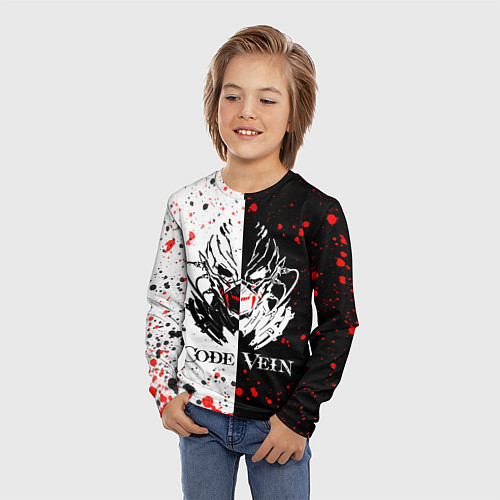 Детский лонгслив Code Vein Logo / 3D-принт – фото 3