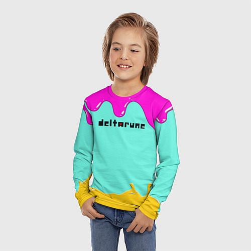 Детский лонгслив Deltarune - Подтёки / 3D-принт – фото 3