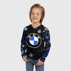 Лонгслив детский НОВОГОДНИЙ БМВ НОВЫЙ ГОД BMW, цвет: 3D-принт — фото 2