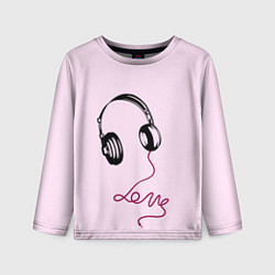 Лонгслив детский Музыка любви, цвет: 3D-принт