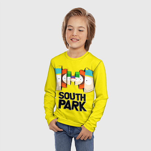 Детский лонгслив South Park - Южный парк персонажи / 3D-принт – фото 3