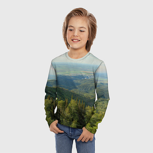 Детский лонгслив Природный пейзаж / 3D-принт – фото 3
