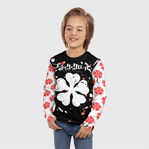Детский лонгслив Чёрный клевер вельзевул сила и способности / 3D-принт – фото 3
