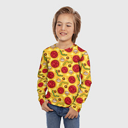 Лонгслив детский Pizza salami, цвет: 3D-принт — фото 2