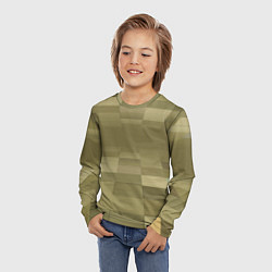 Лонгслив детский Пиксельный военный фон, цвет: 3D-принт — фото 2