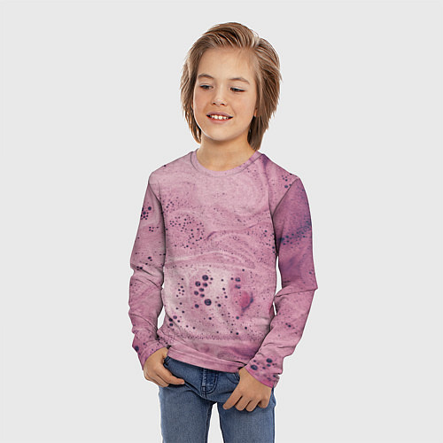 Детский лонгслив Нежная розовая пенка / 3D-принт – фото 3