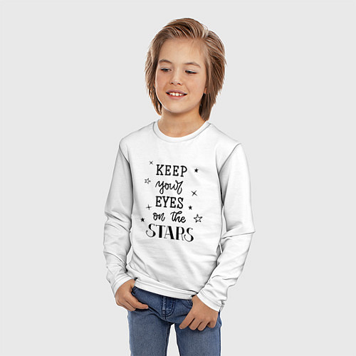 Детский лонгслив Keep your eyes on the stars / 3D-принт – фото 3