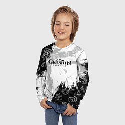 Лонгслив детский Genshin Impact электро стихия, цвет: 3D-принт — фото 2