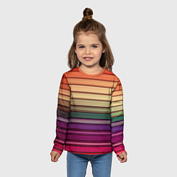 Лонгслив детский CUBER RAINBOW, цвет: 3D-принт — фото 2