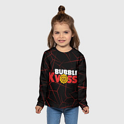 Лонгслив детский Бабл квас с узором, цвет: 3D-принт — фото 2