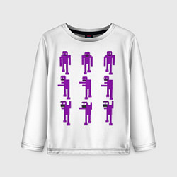 Лонгслив детский Five Nights At Freddys purple guy, цвет: 3D-принт