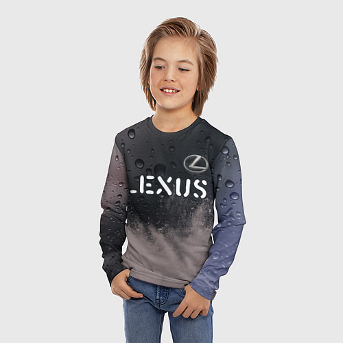 Детский лонгслив LEXUS Lexus - Краски / 3D-принт – фото 3
