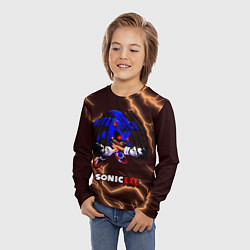 Лонгслив детский SONIC EXE Молнии, цвет: 3D-принт — фото 2