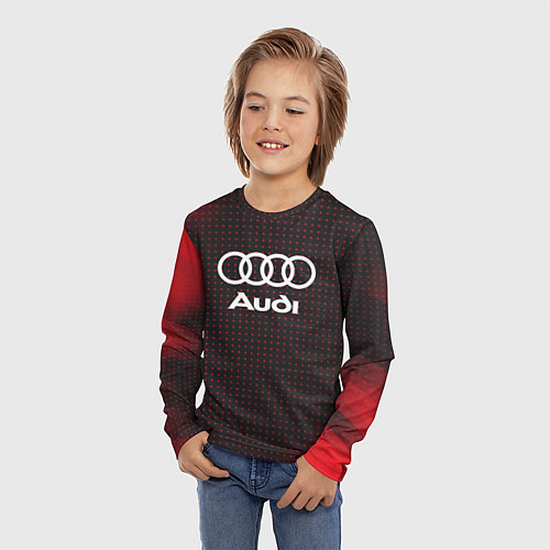 Детский лонгслив Audi logo / 3D-принт – фото 3