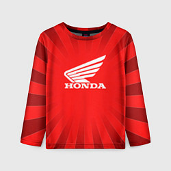 Лонгслив детский Honda красные линии, цвет: 3D-принт