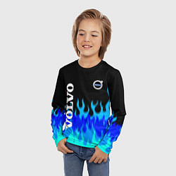 Лонгслив детский Volvo размытый огонь, цвет: 3D-принт — фото 2
