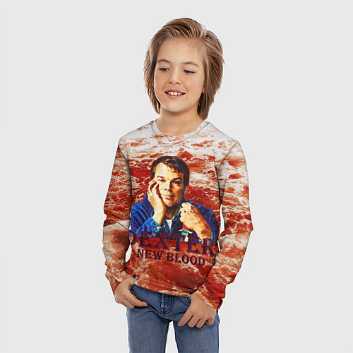 Детский лонгслив Новая кровь - Декстер / 3D-принт – фото 3