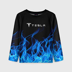 Детский лонгслив Tesla Fire