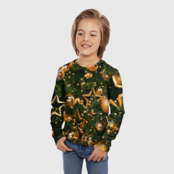 Лонгслив детский Праздничная Елочка, цвет: 3D-принт — фото 2