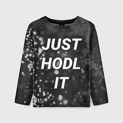 Лонгслив детский CRYPTO - JUST HODL IT Частицы, цвет: 3D-принт