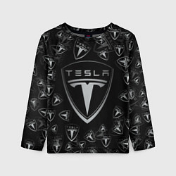 Лонгслив детский TESLA BIG LOGO PATTERN, цвет: 3D-принт