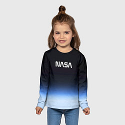Лонгслив детский NASA с МКС, цвет: 3D-принт — фото 2