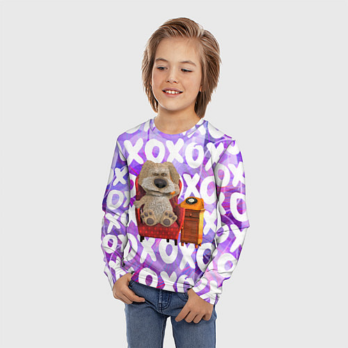 Детский лонгслив Бен Собака / 3D-принт – фото 3