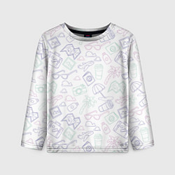 Лонгслив детский Все! Еду в отпуск!, цвет: 3D-принт